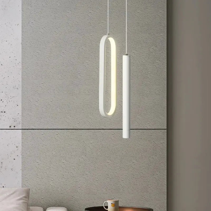 Suspension luminaire blanche nordique pour chambre moderne

