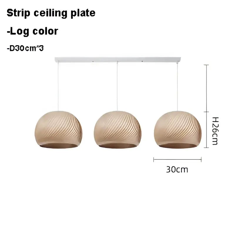 Suspension luminaire en bois clair pour ambiance cosy et naturel