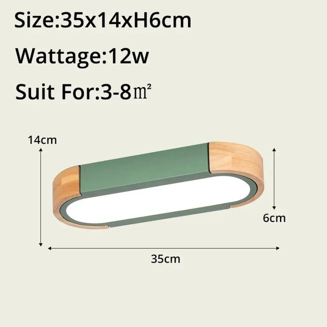 Suspension luminaire bois et verre design contemporain