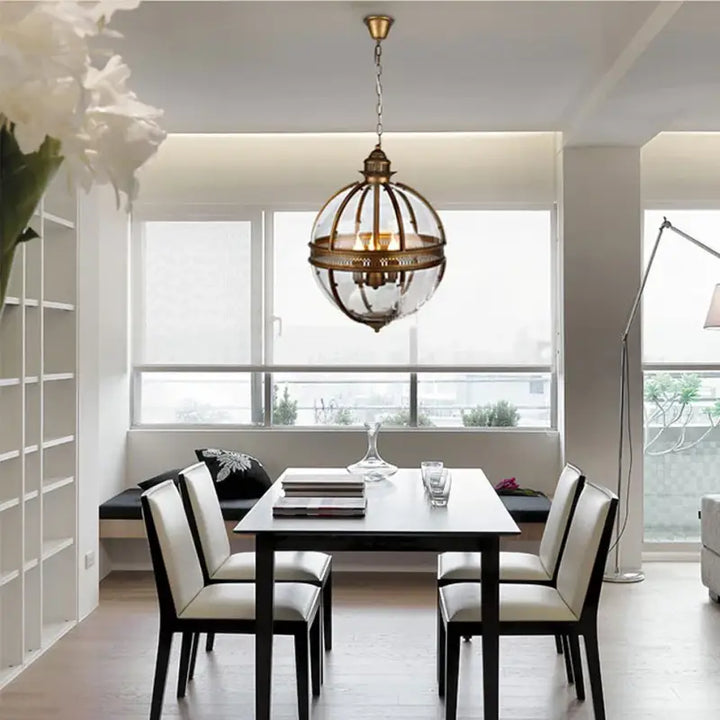 Suspension Luminaire Boule En Verre Élégante