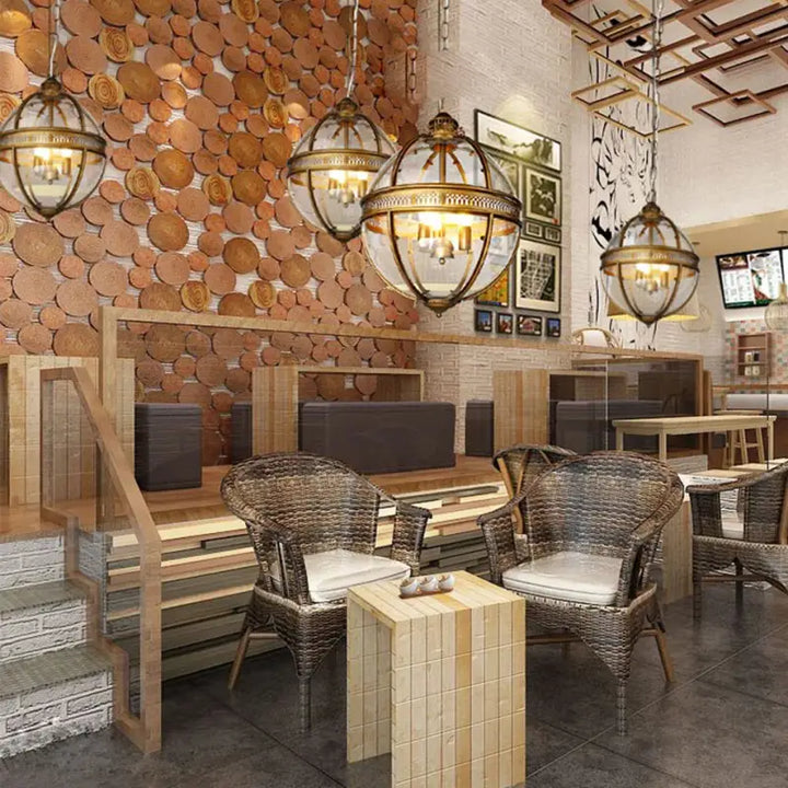 Suspension Luminaire Boule En Verre Élégante