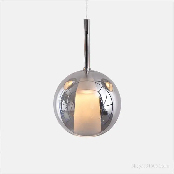 Suspension Luminaire En Boule De Verre Teinté