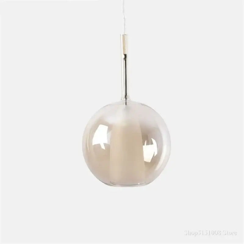 Suspension Luminaire En Boule De Verre Teinté
