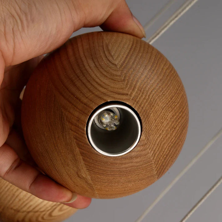 Lámpara de madera nórdica moderna, lámpara colgante LED para comedor, muebles, decoración del hogar, sala de estar, villa, hotel, luces colgantes