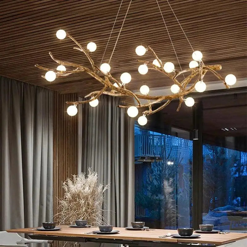 Suspension Luminaire Branche d’Arbre Design Naturel