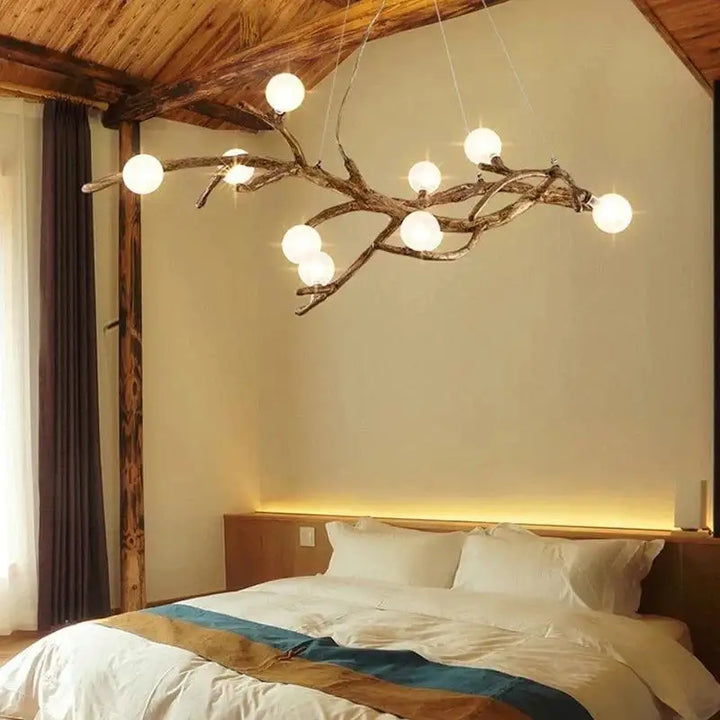 Suspension Luminaire Branche d’Arbre Design Naturel