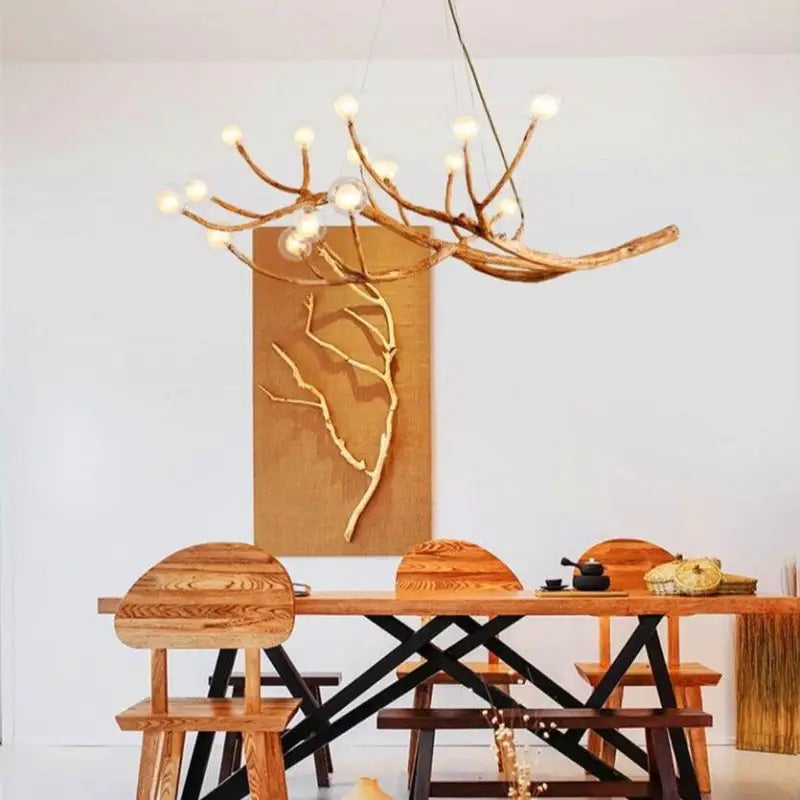 Suspension Luminaire Branche d’Arbre Design Naturel