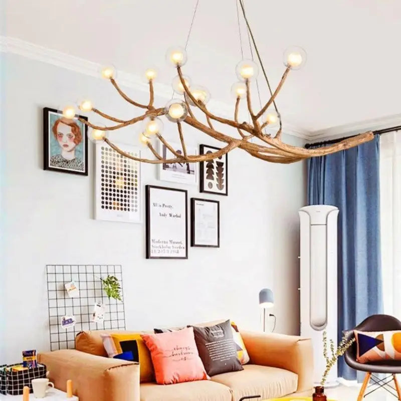 Suspension Luminaire Branche d’Arbre Design Naturel