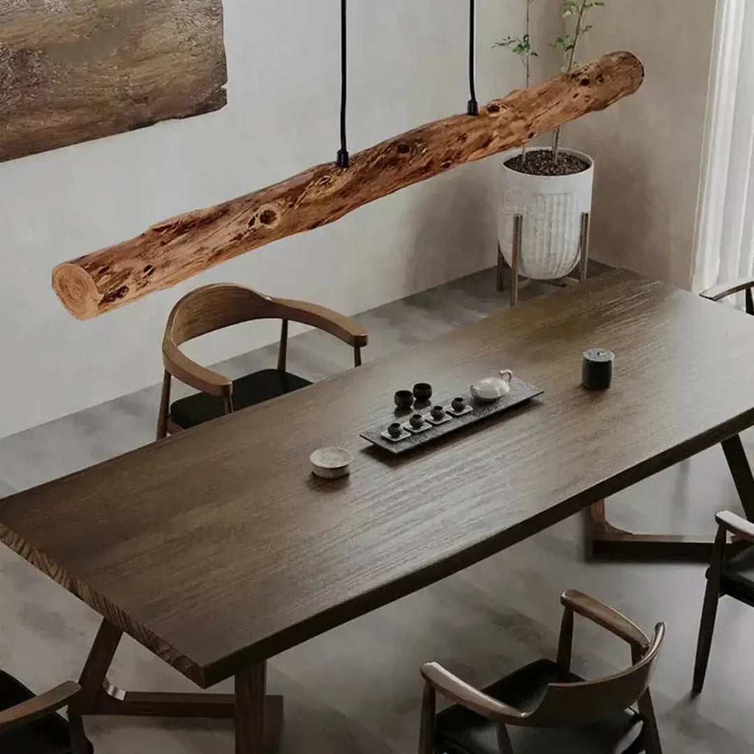 Suspension luminaire en branche naturel design au style bohème