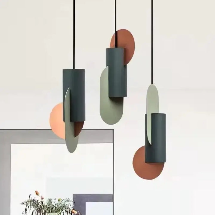 Suspension luminaire contemporaine design graphique moderne