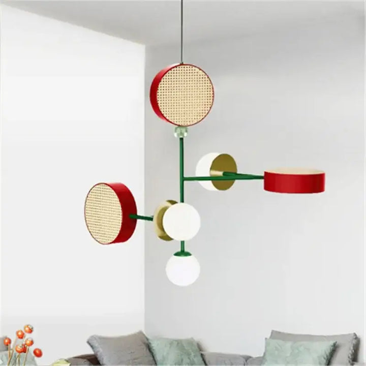 Suspension luminaire design moderne aux couleurs vives design