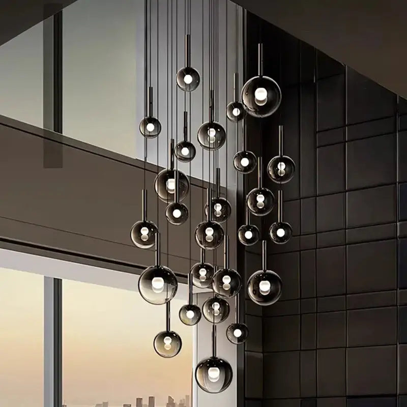 Suspension luminaire design moderne à bulles lumineuses