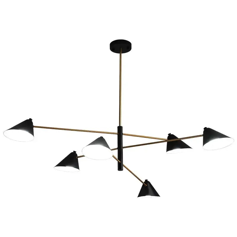 Suspension luminaire design moderne métal noir doré élégant