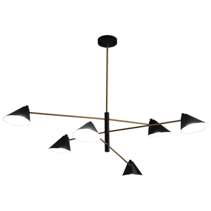 Suspension luminaire design moderne métal noir doré élégant
