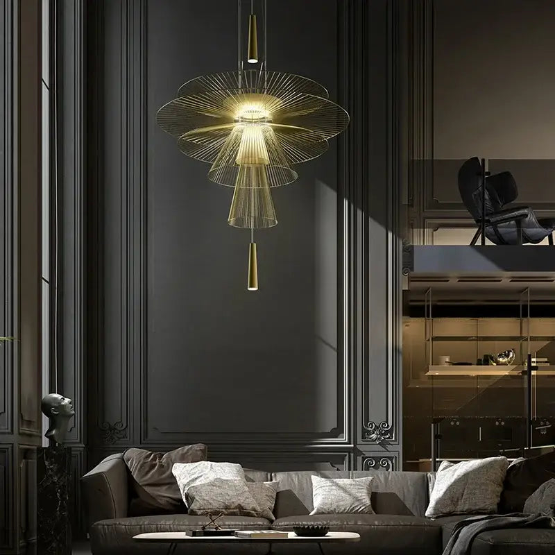 Suspension Luminaire Design Moderne Métal Style Industriel Chic