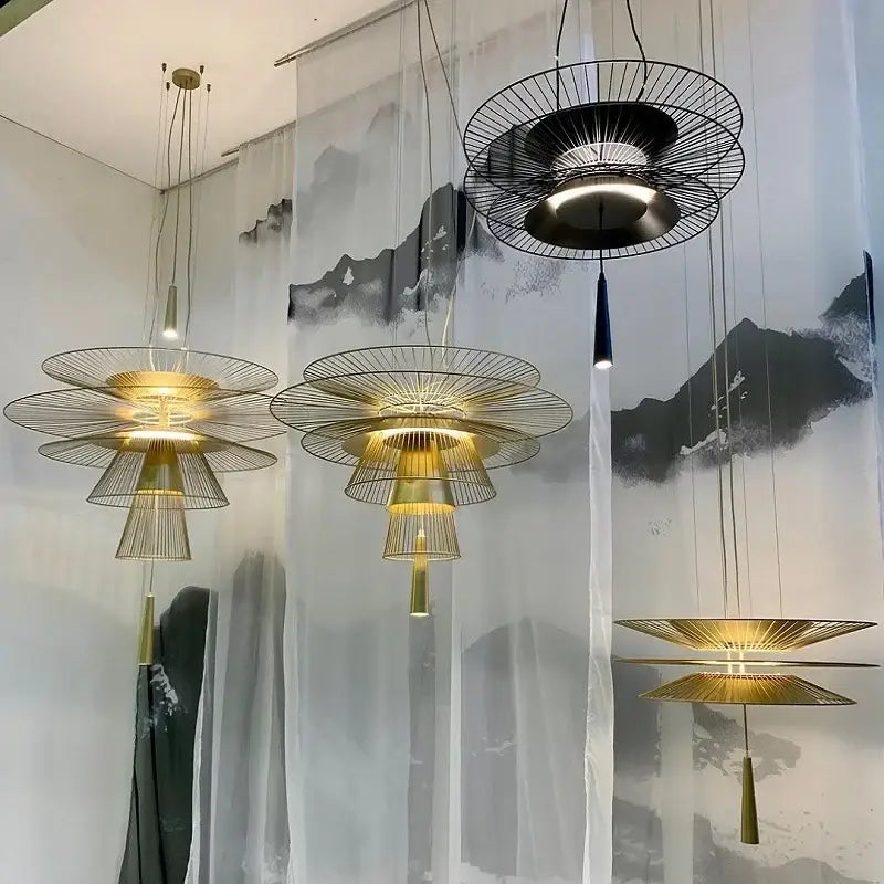 Suspension Luminaire Design Moderne Métal Style Industriel Chic