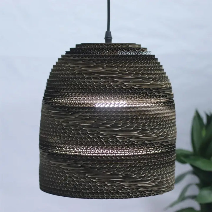 Suspension luminaire design en papier sculpté style contemporain