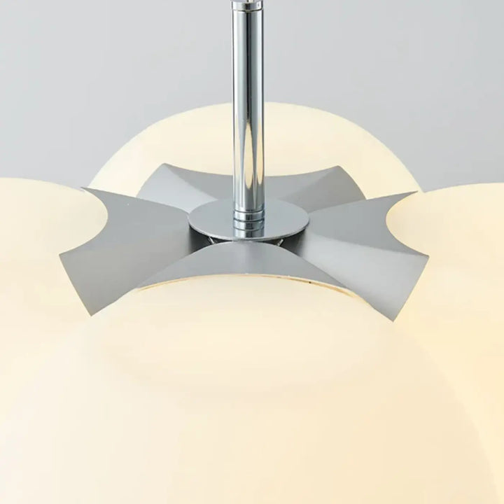 Suspension luminaire design en pe blanc et métal