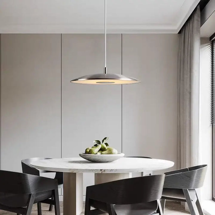 Suspension luminaire design plate ronde style moderne chic