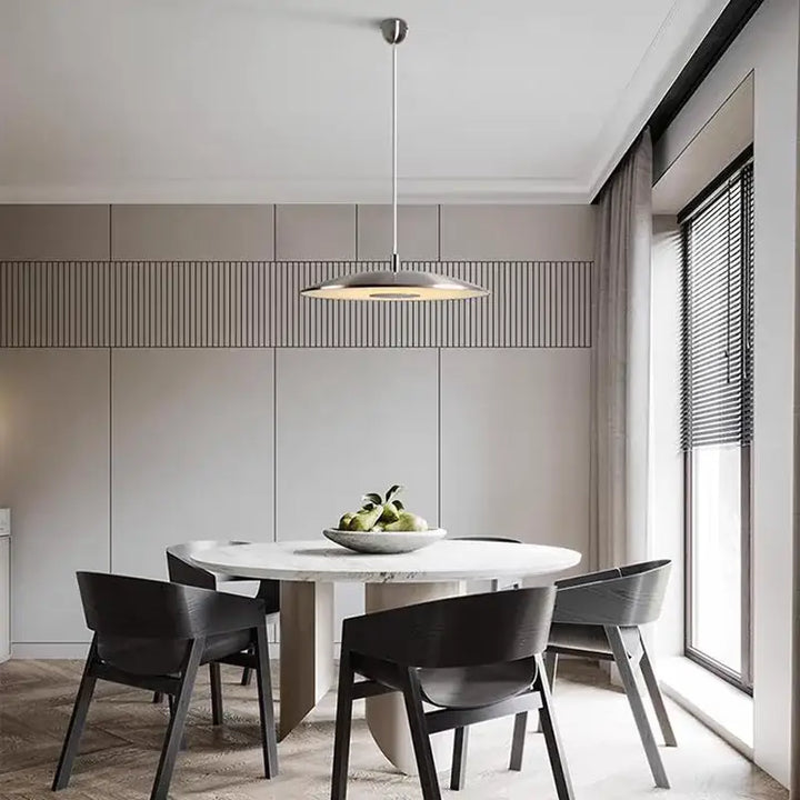 Suspension luminaire design plate ronde style moderne chic