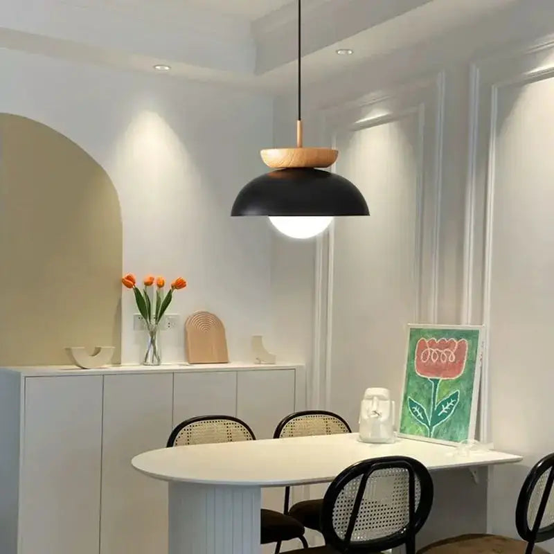 Suspension design scandinave avec abat-jour ambiance