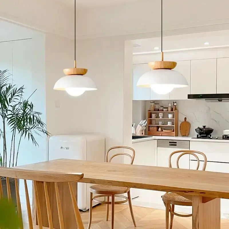 Suspension design scandinave avec abat-jour ambiance