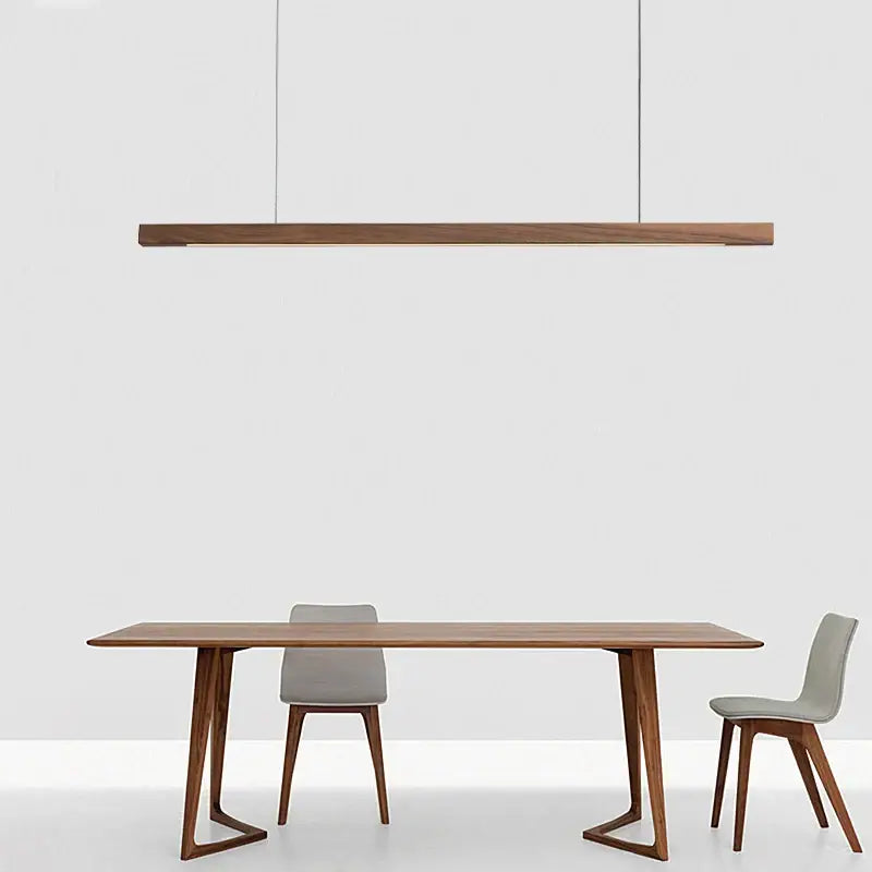 Suspension Luminaire Effet Bois Claire Ou Foncé À LED Câbles Réglables