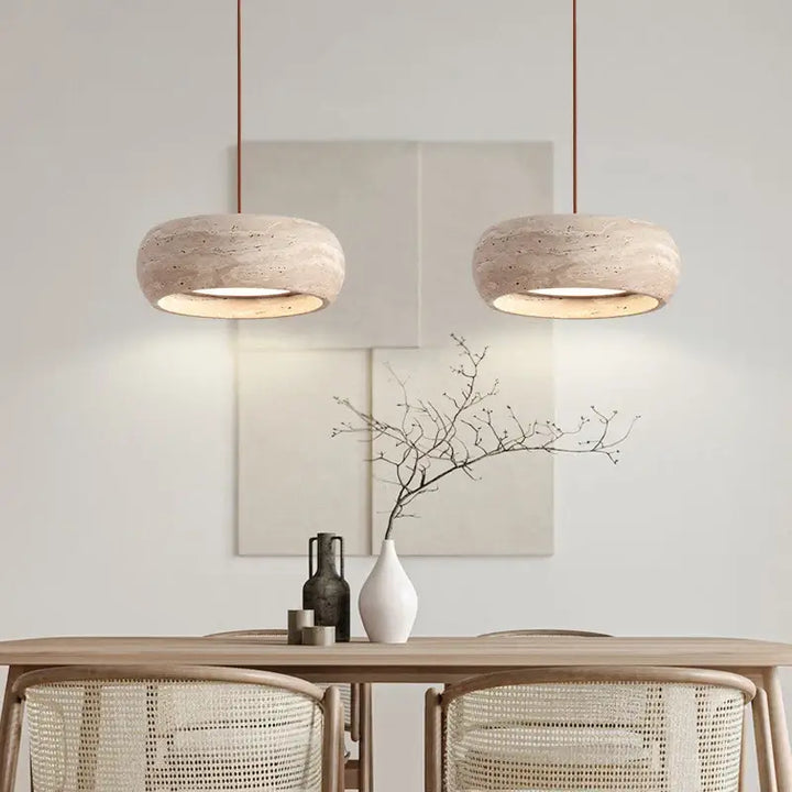 Suspension Luminaire Effet Pierre Blanche Pour Chambre Moderne
