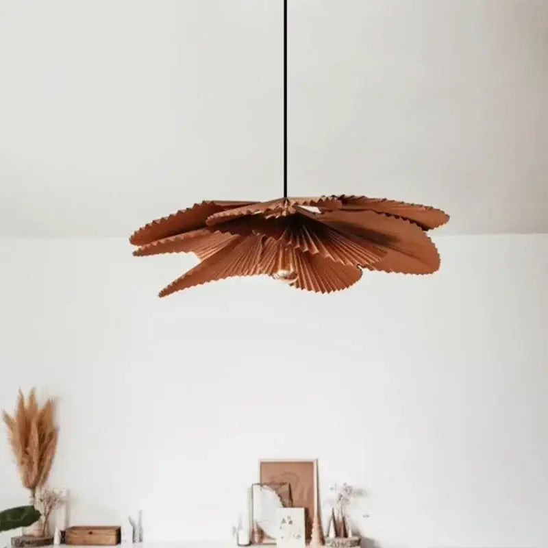 Suspension Luminaire En Papier Marron Style Bohème Chic