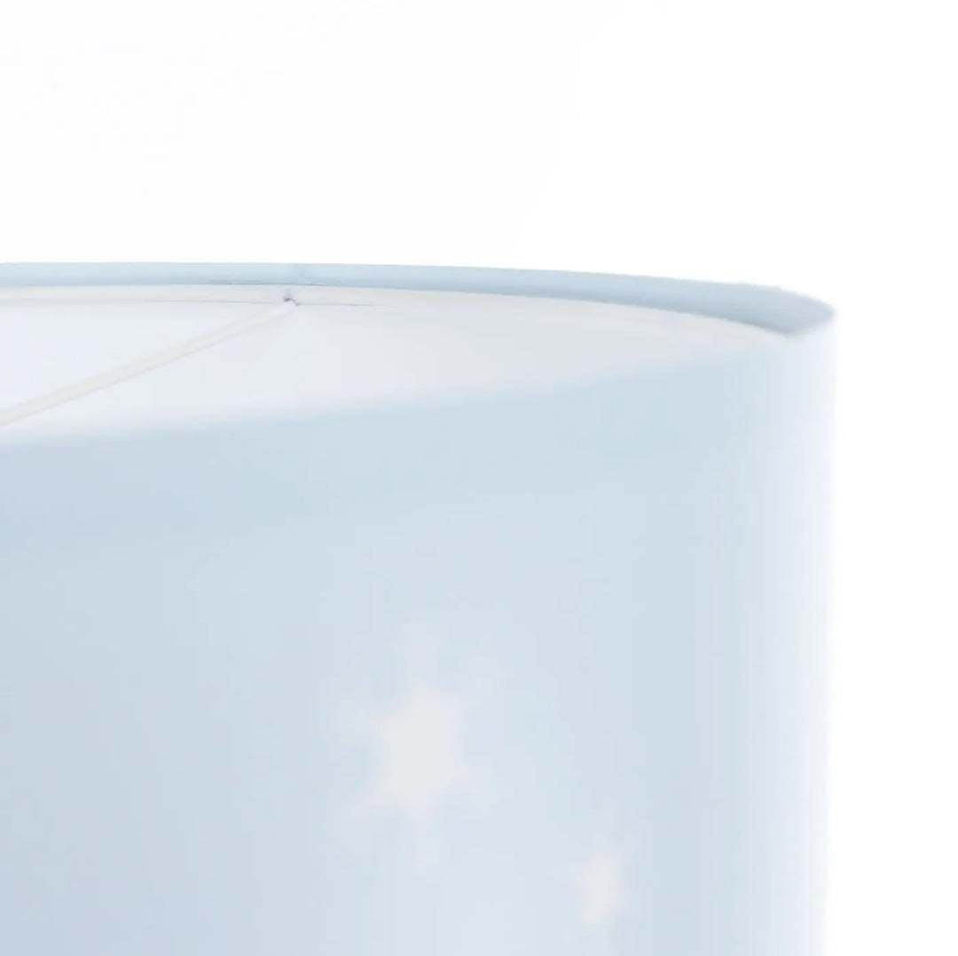 Suspension luminaire sweet dreams bleu clair avec abat-jour cylindrique blanc mat en finition lisse