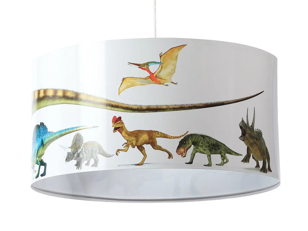 Pendant lamp Foto Kids Dinosaurs – White/Red