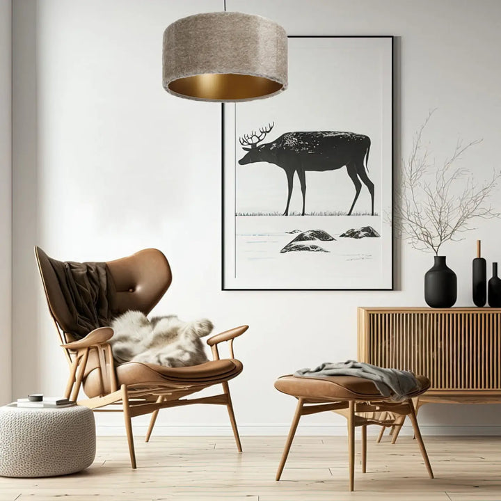 Suspension Luminaire | BEAR LIGHT (Beige/Marron/Cuivre)