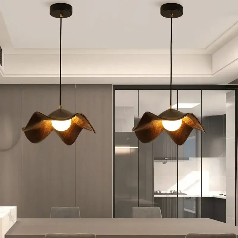 Suspension Luminaire Fleur Design Scandinave Style Noir Blanc