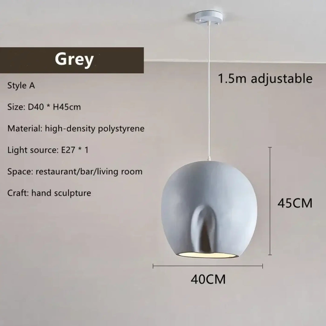 Suspension luminaire forme organique style contemporain