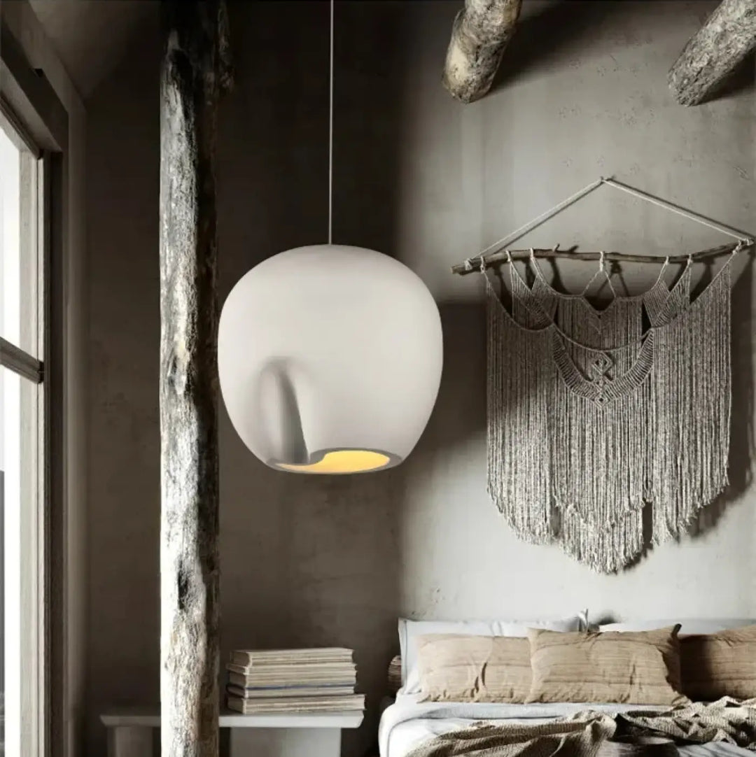 Suspension luminaire forme organique style contemporain