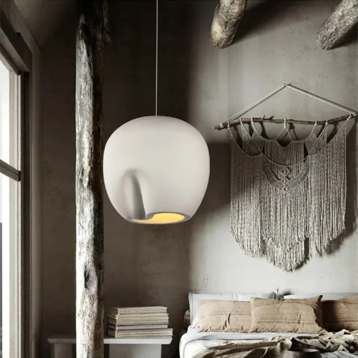 Suspension luminaire forme organique style contemporain