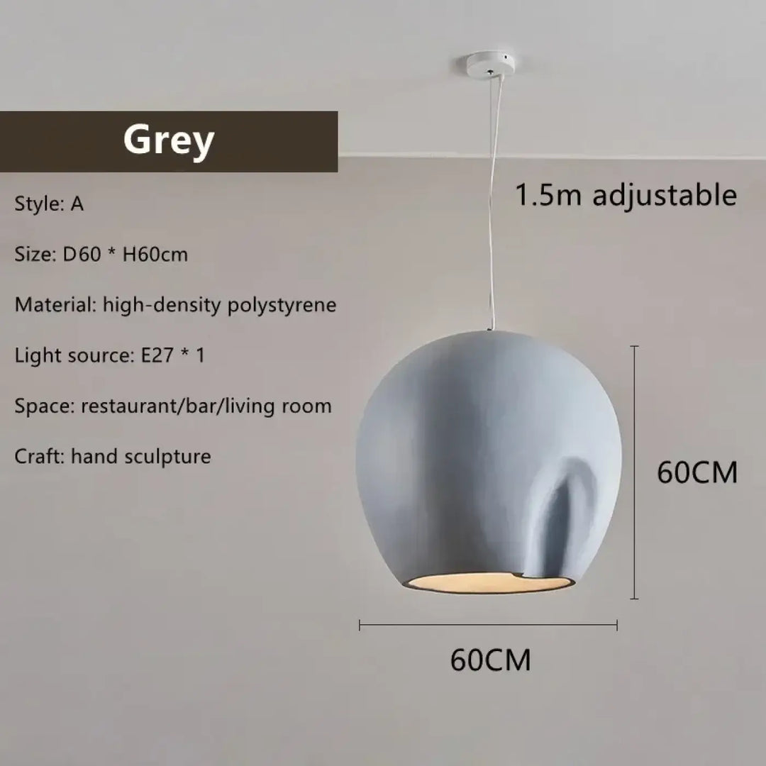 Suspension luminaire forme organique style contemporain