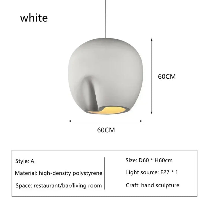 Suspension luminaire forme organique style contemporain