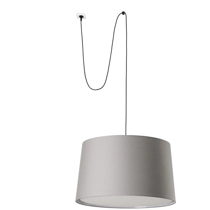 Suspension Windsor avec fiche abat-jour gris de Faro Barcelona