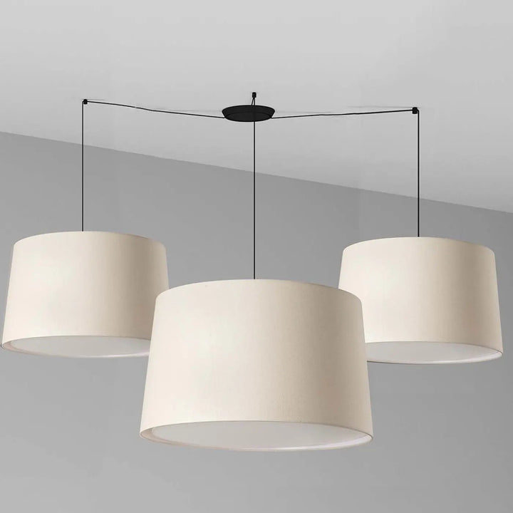 Suspension multiple Windsor abat-jours en lin de Faro Barcelona