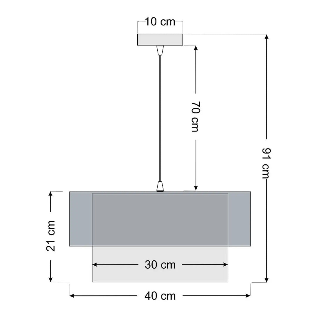 Suspension Luminaire | DUO (Gris/Cuivré)