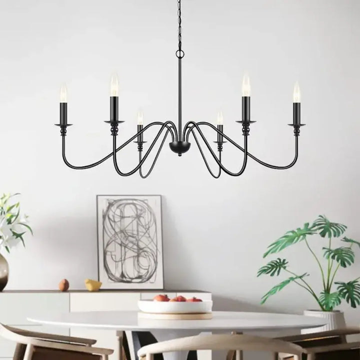 Suspension luminaire inspiré des lustres vintage avec des bougies

