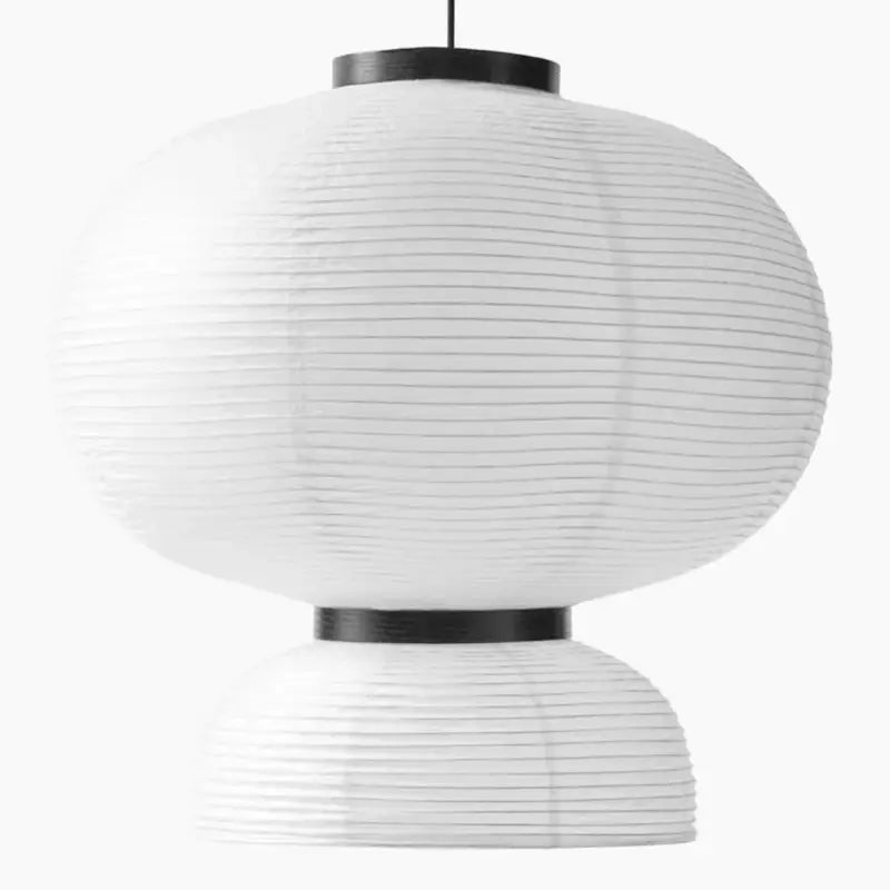 Suspension luminaire japonaise en papier blanc style lanterne

