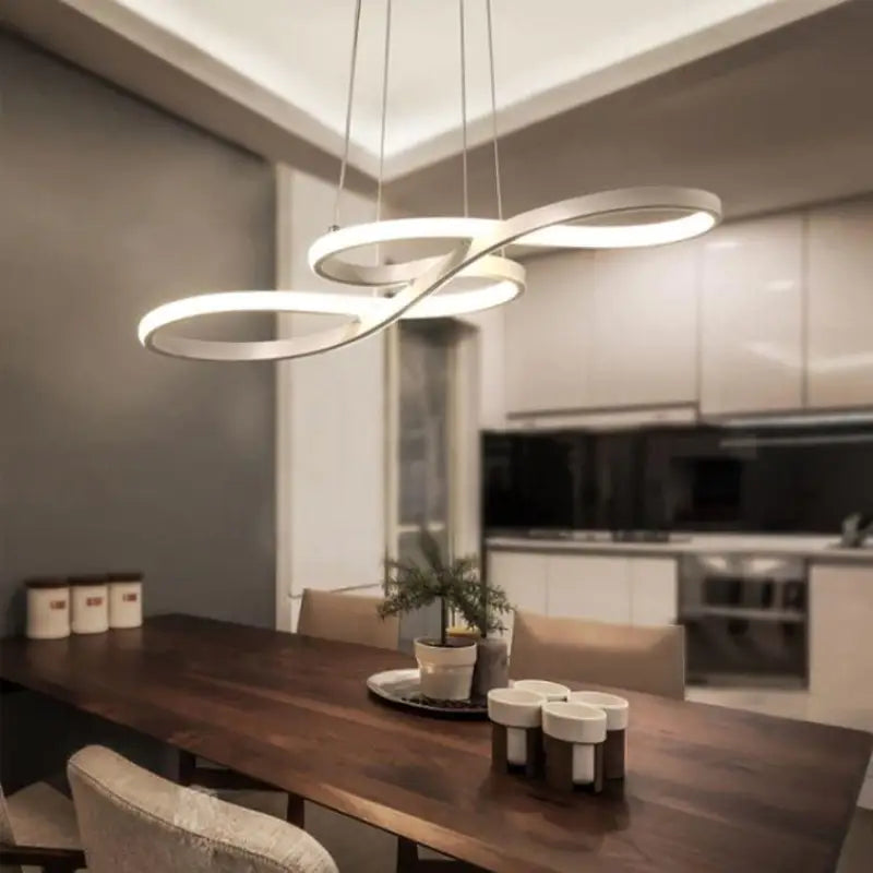 Suspension Luminaire LED En Acrylique Doré Élégant