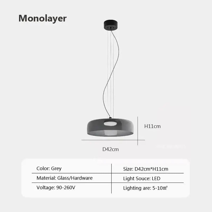 Suspension luminaire led orange éclatante design élégant
