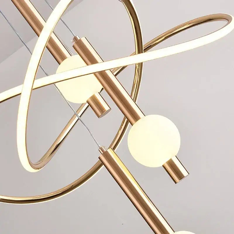 Suspension luminaire LED pour salle à manger doré, noir ou blanc

