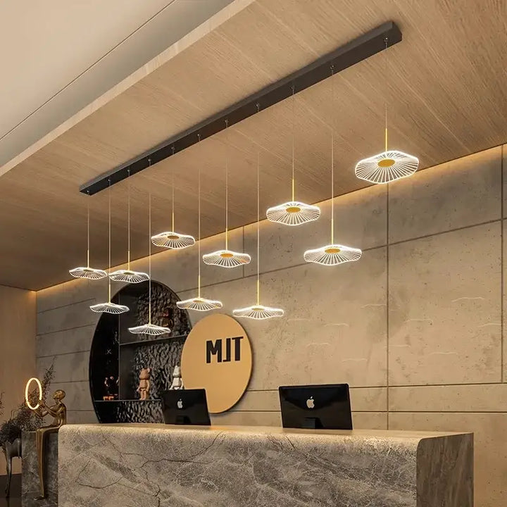 Suspension Luminaire LED en verre support noir