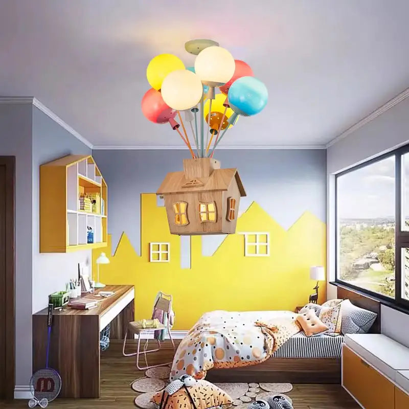 Suspension Luminaire Maison Avec Des Ballons Inspiré Du Film La Haut