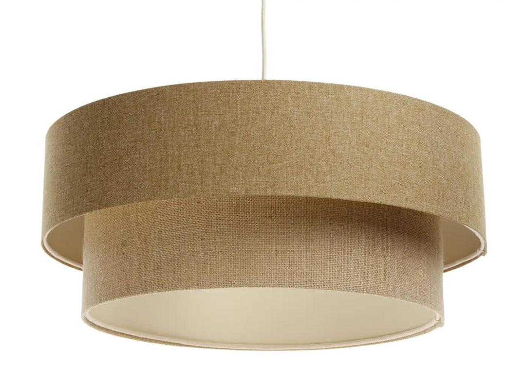 Pendant lamp Duo BOHO ELEGANT – Sand brown/Ecru/Beige