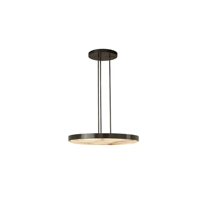 Suspension luminaire en métal avec lampe en marbre design